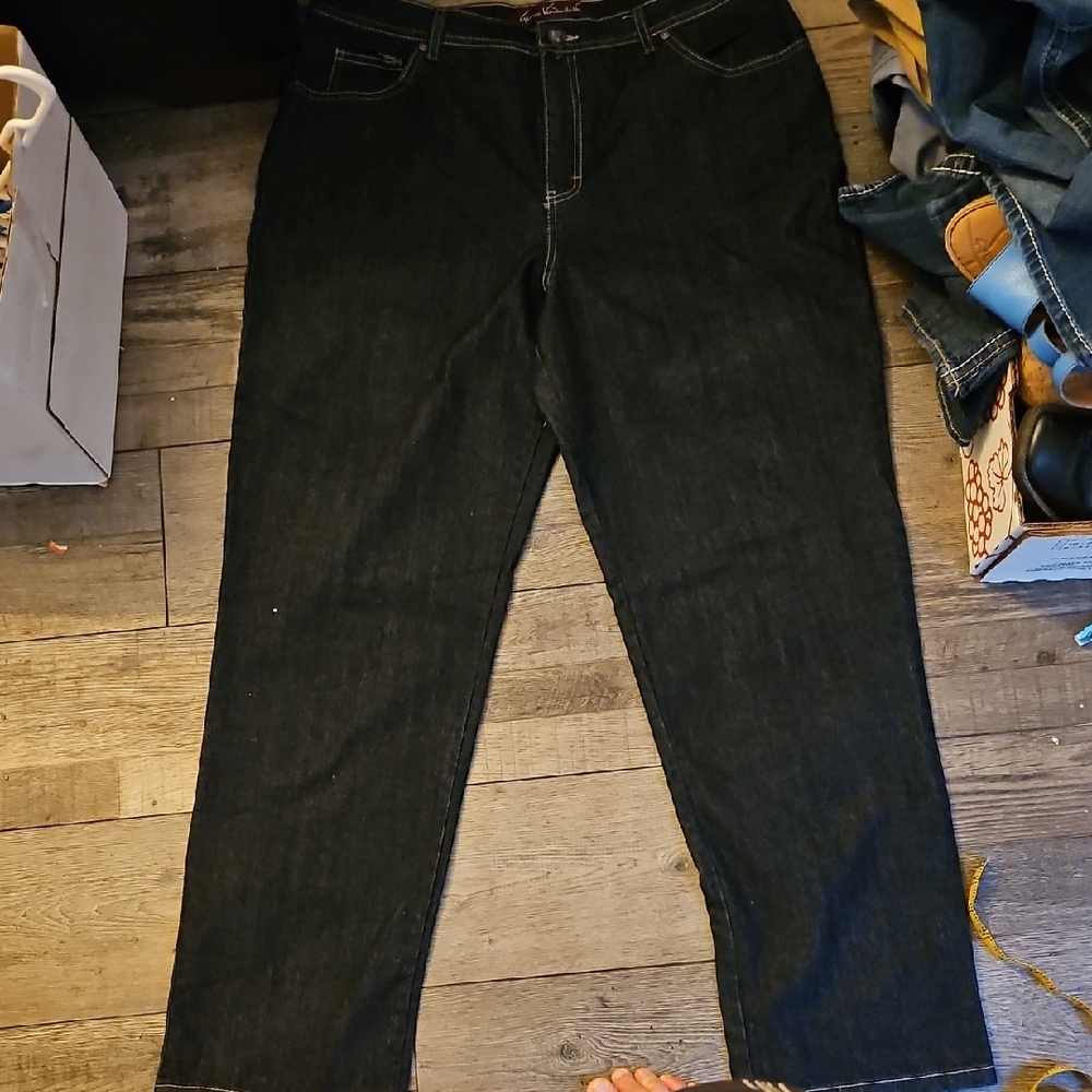 Gloria Vanderbilt Black Relaxed Jeans Women Size 18